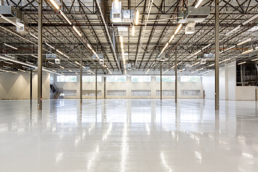 Polished warehouse floor