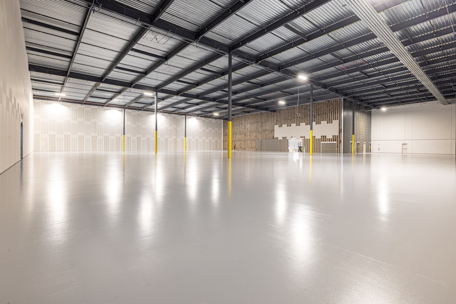 Clean industrial facility floor