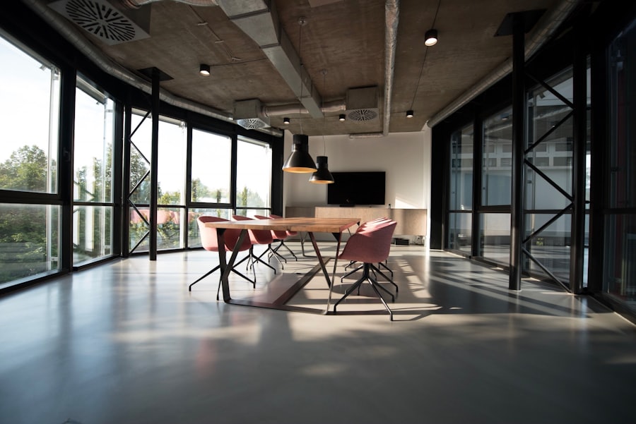 Clean meeting room