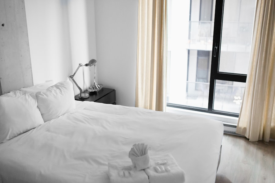 Fresh linens and folded towels